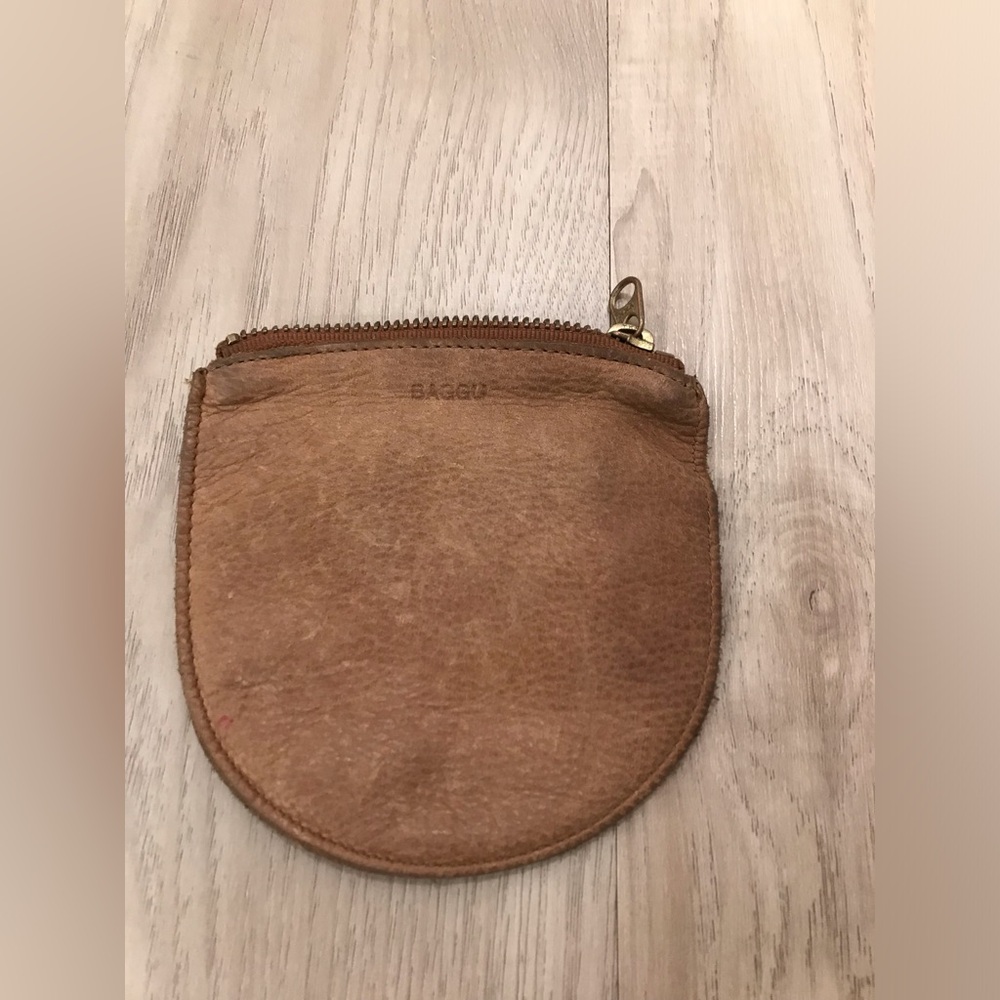 Baggu Brown Leather small Pouch *Read* - Picture 1 of 11